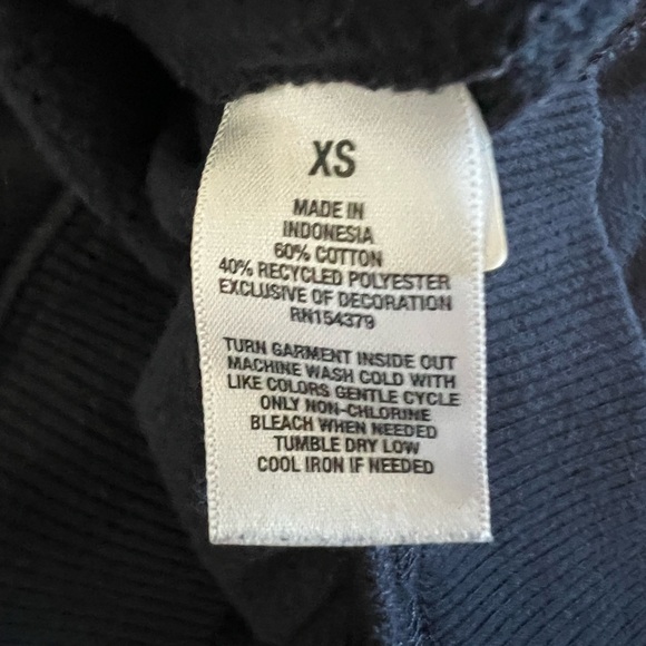 Aeropostale Oversized Unisex Navy Pullover Sweatshirt Size Mens XS - Picture 6 of 7